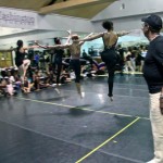 Students dance across the floor