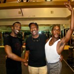 George Faison with LWDT company dancers James and Jeremiah